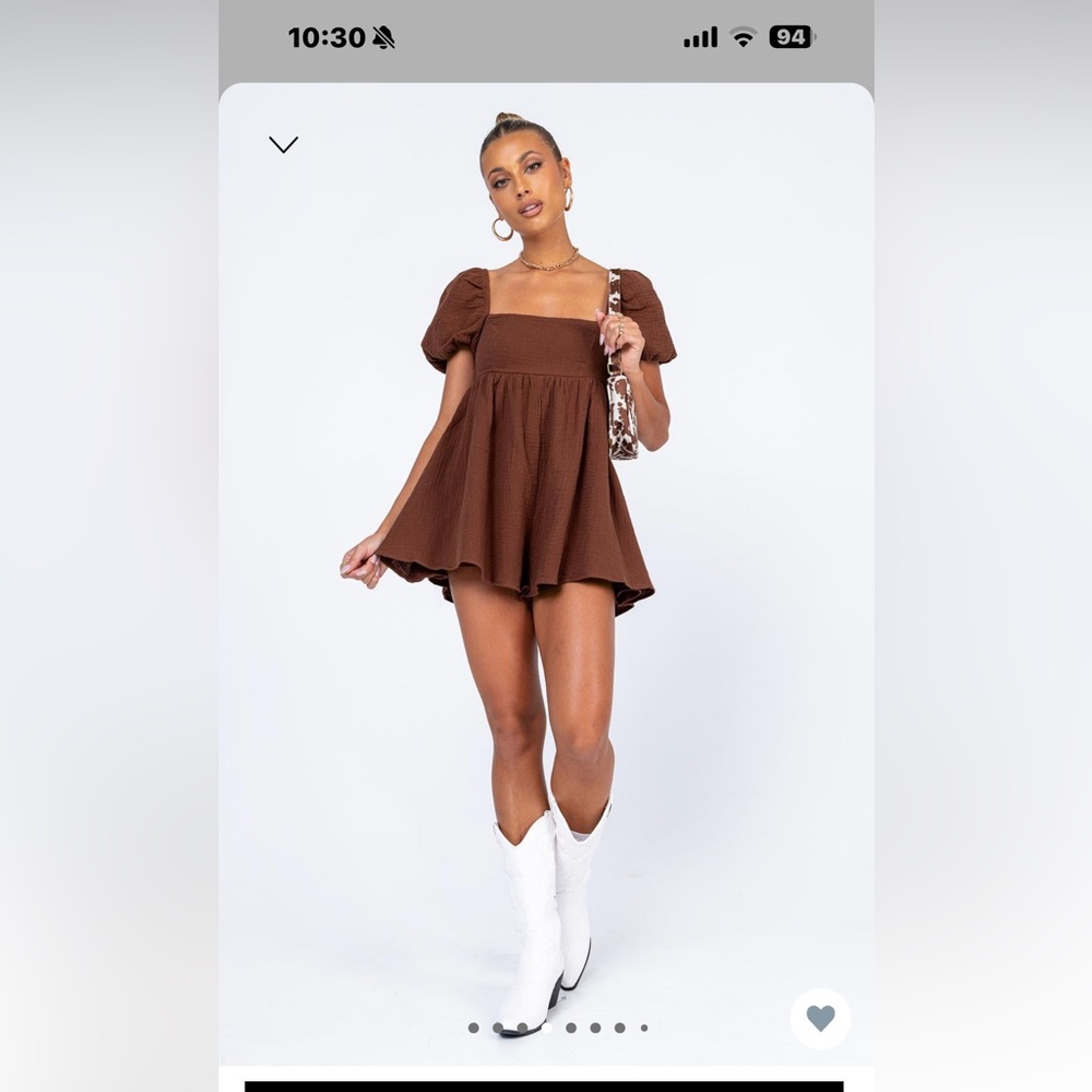 princess polly brown mini ROMPER